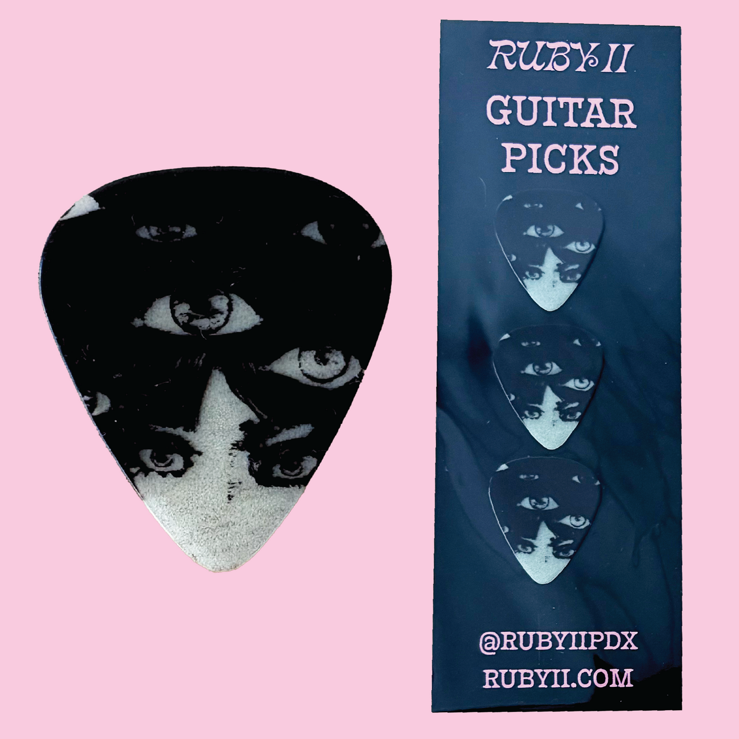 All Seeing Glow in the Dark Guitar Picks (3 Pack)