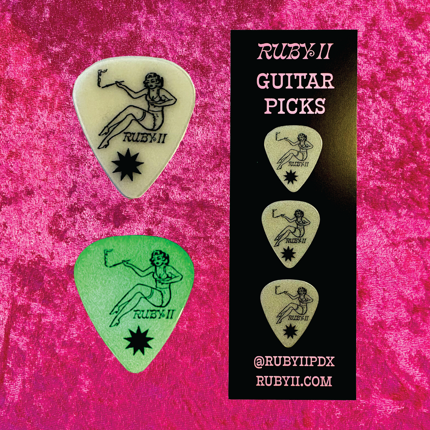 Little Lady Glow in the Dark Guitar Picks (3 Pack)