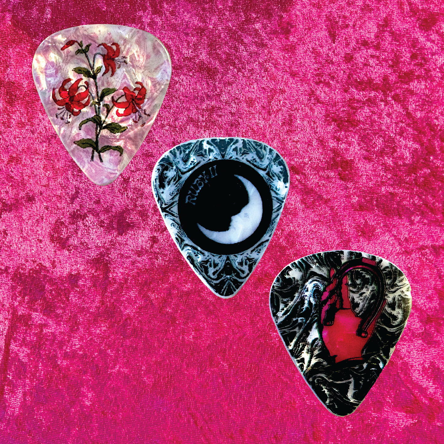 Ruby II Pearl Guitar Picks (3 Pack)