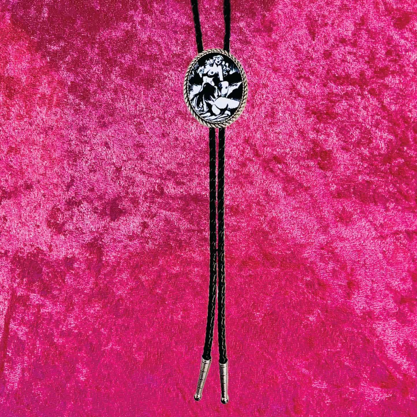 Ladies First Black Leather Bolo Tie