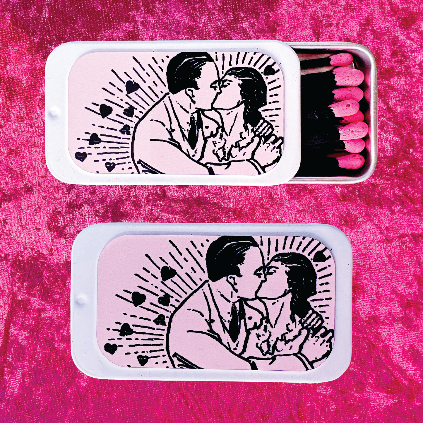 The Lovers Resuable Metal Matchbox