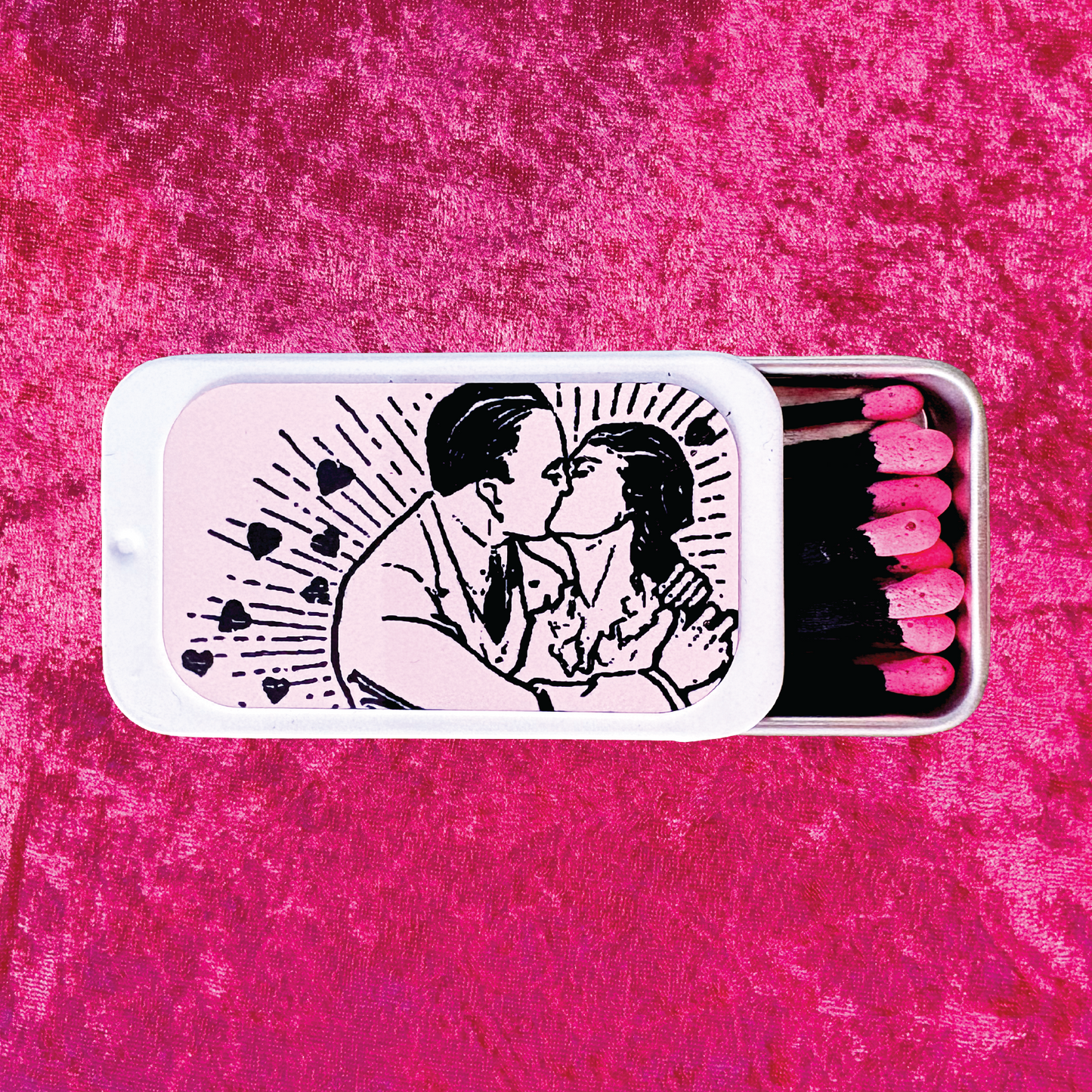 The Lovers Resuable Metal Matchbox