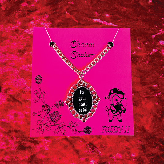 Fix Your Heart or Die Charm Choker Necklace