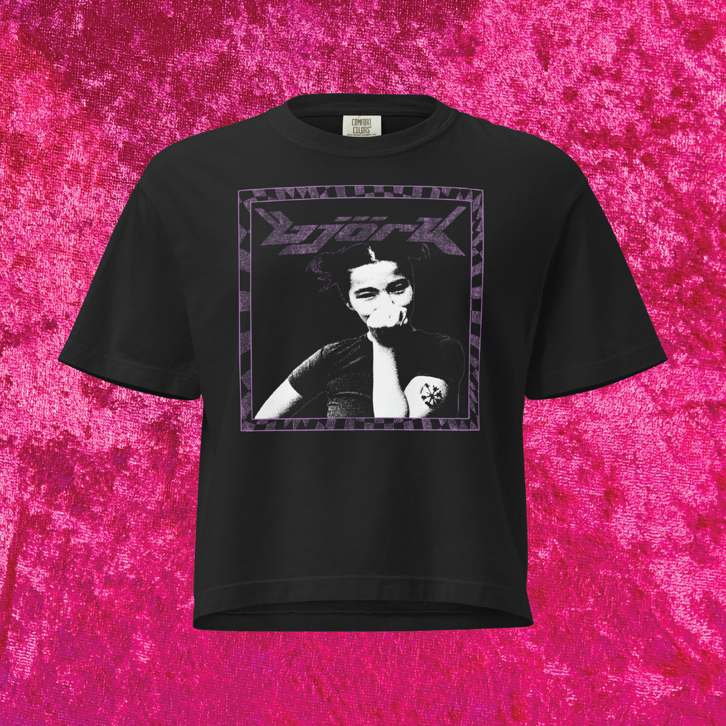 Bjork Violently Happy Cropped Tee