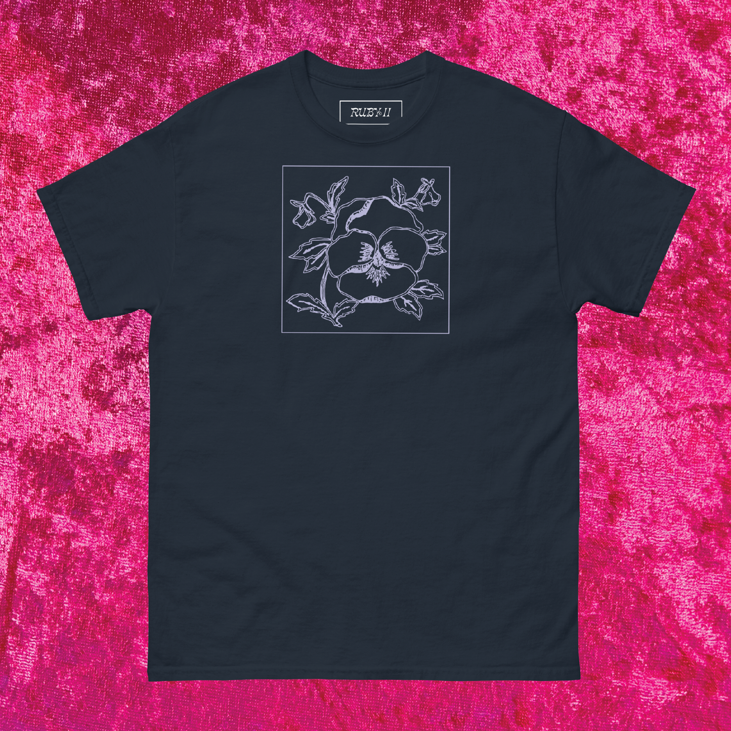 Pansy T-Shirt - Black or Navy