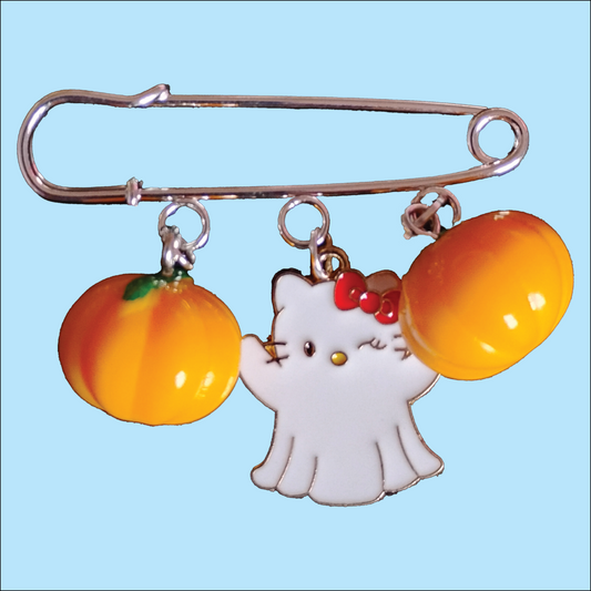 Hello Kitty Ghost Halloween Charm Pin