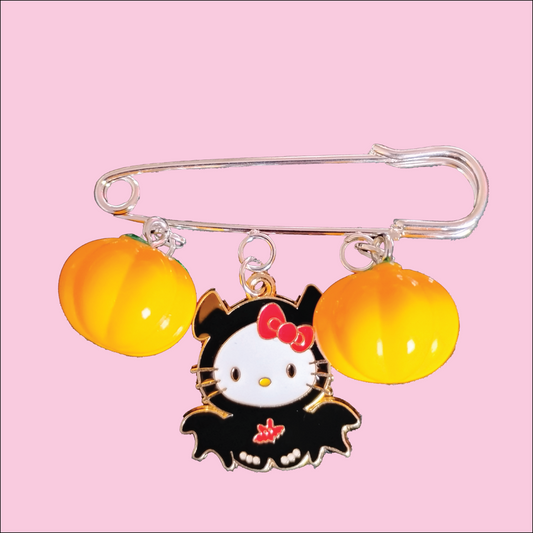 Hello Kitty Bat Halloween Charm Pin