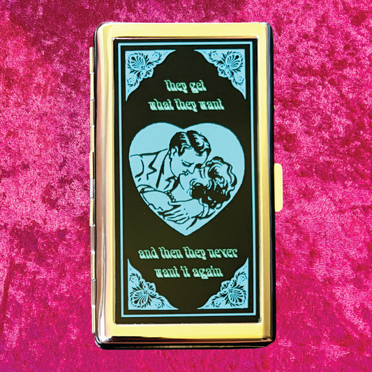 Violet Metal Cigarette Case