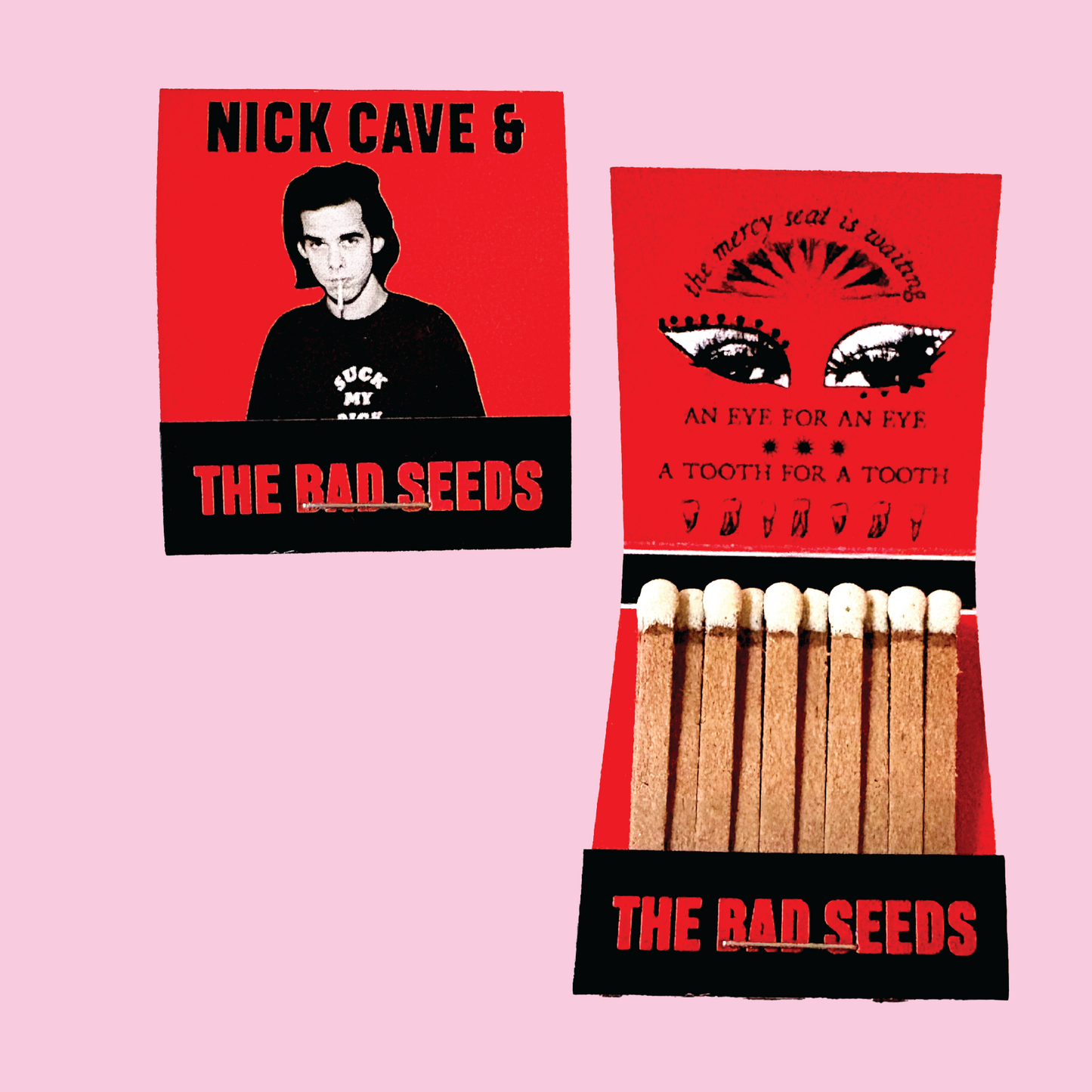 Nick Cave & the Bad Seeds Cherry Rolling Papers & Matchbook Set