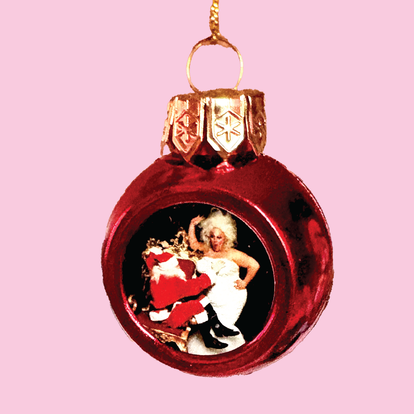 Divine & Santa Holiday Ornament