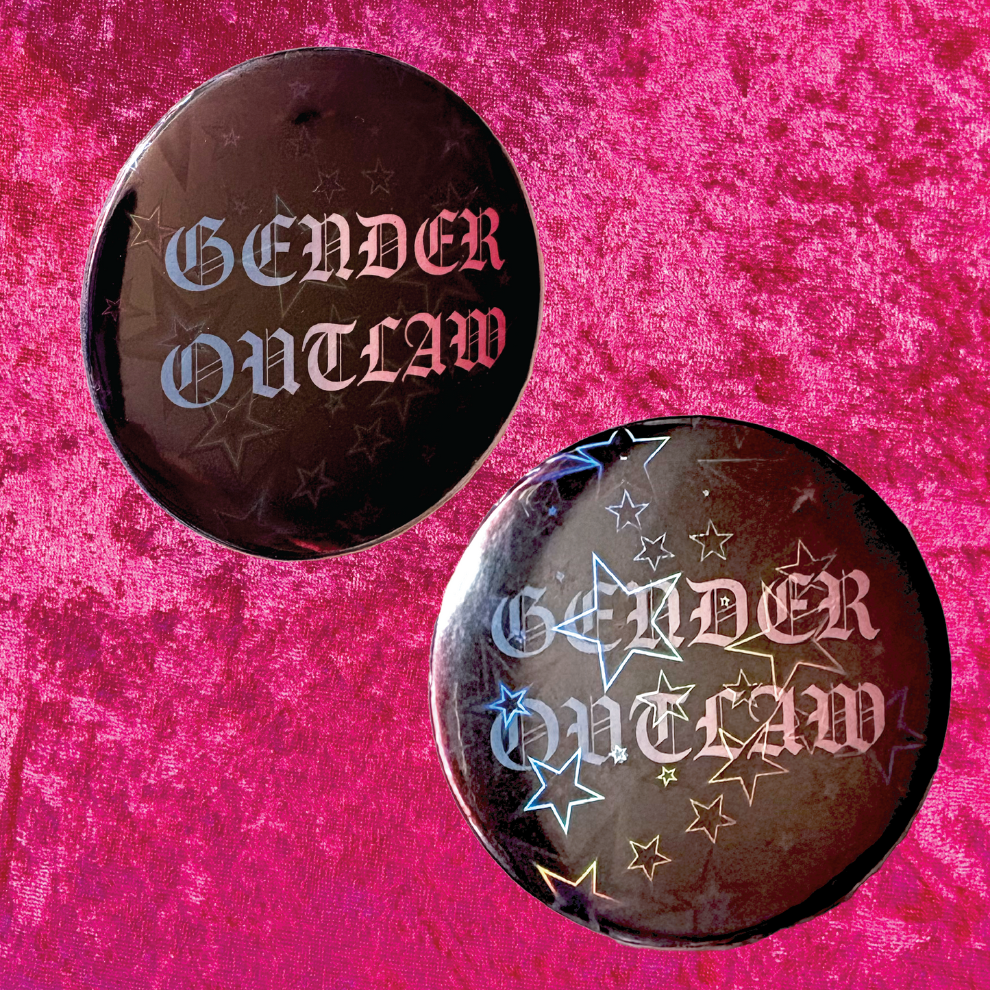Gender Outlaw 2.25" Pinback Button - Contribute to Prairieland Political Prisoners Commissary