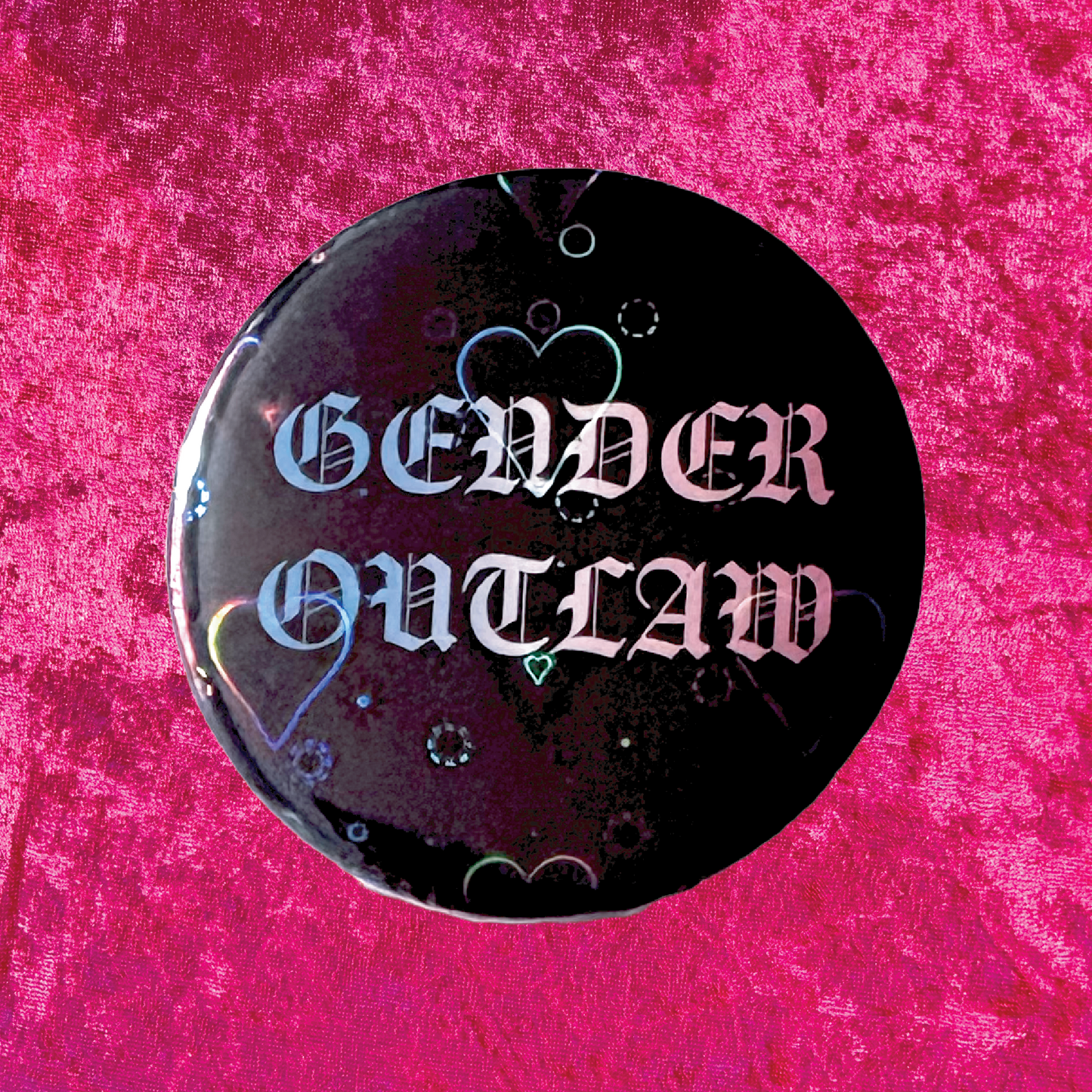Gender Outlaw 2.25" Pinback Button - Contribute to Prairieland Political Prisoners Commissary