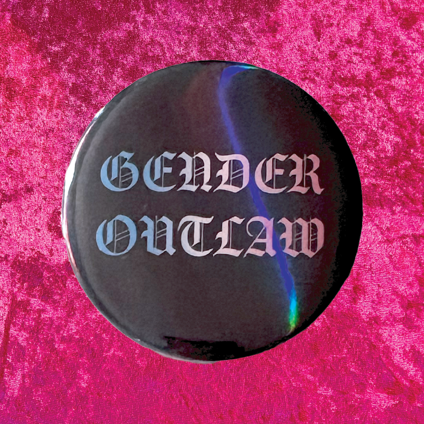 Gender Outlaw 2.25" Pinback Button - Contribute to Prairieland Political Prisoners Commissary