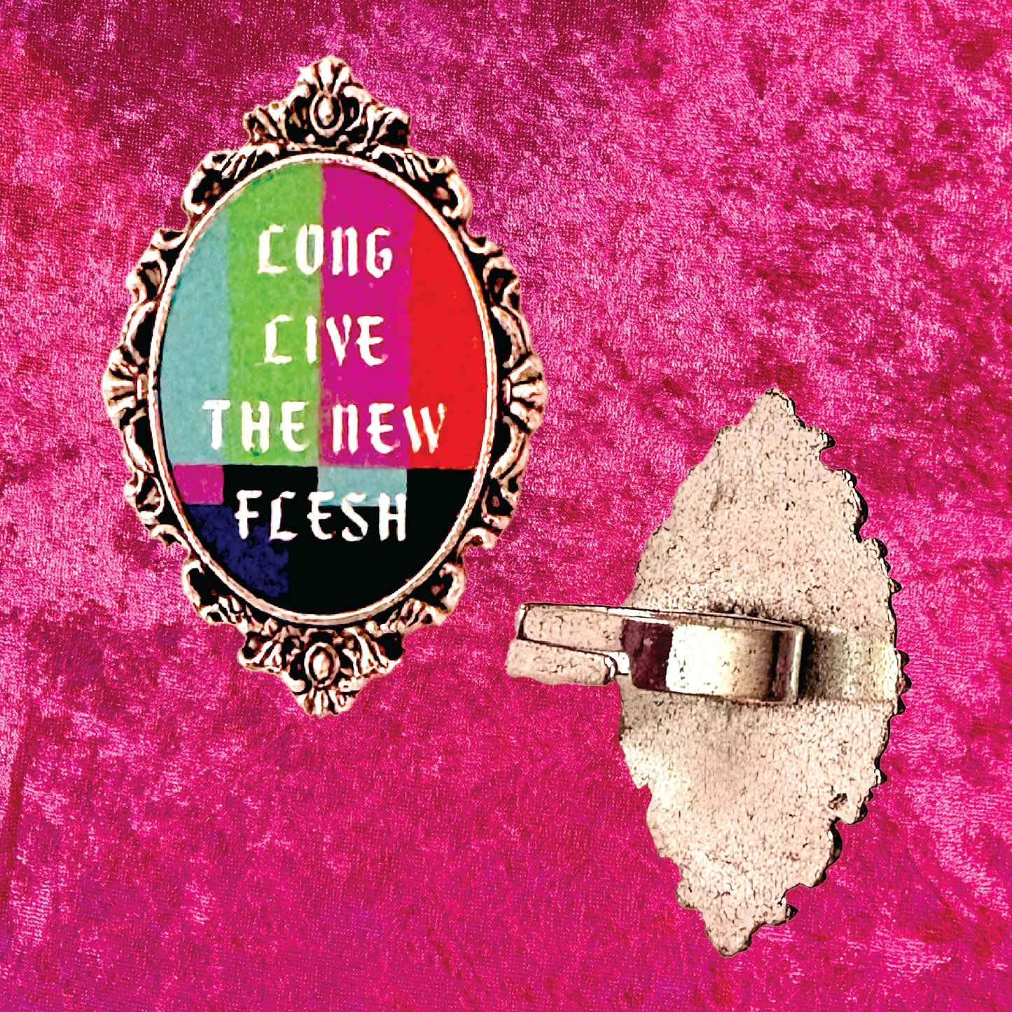 Videodrome Long Live the New Flesh Adjustable Statement Ring
