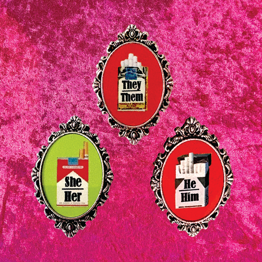 Cigarette Pronoun Adjustable Statement Ring