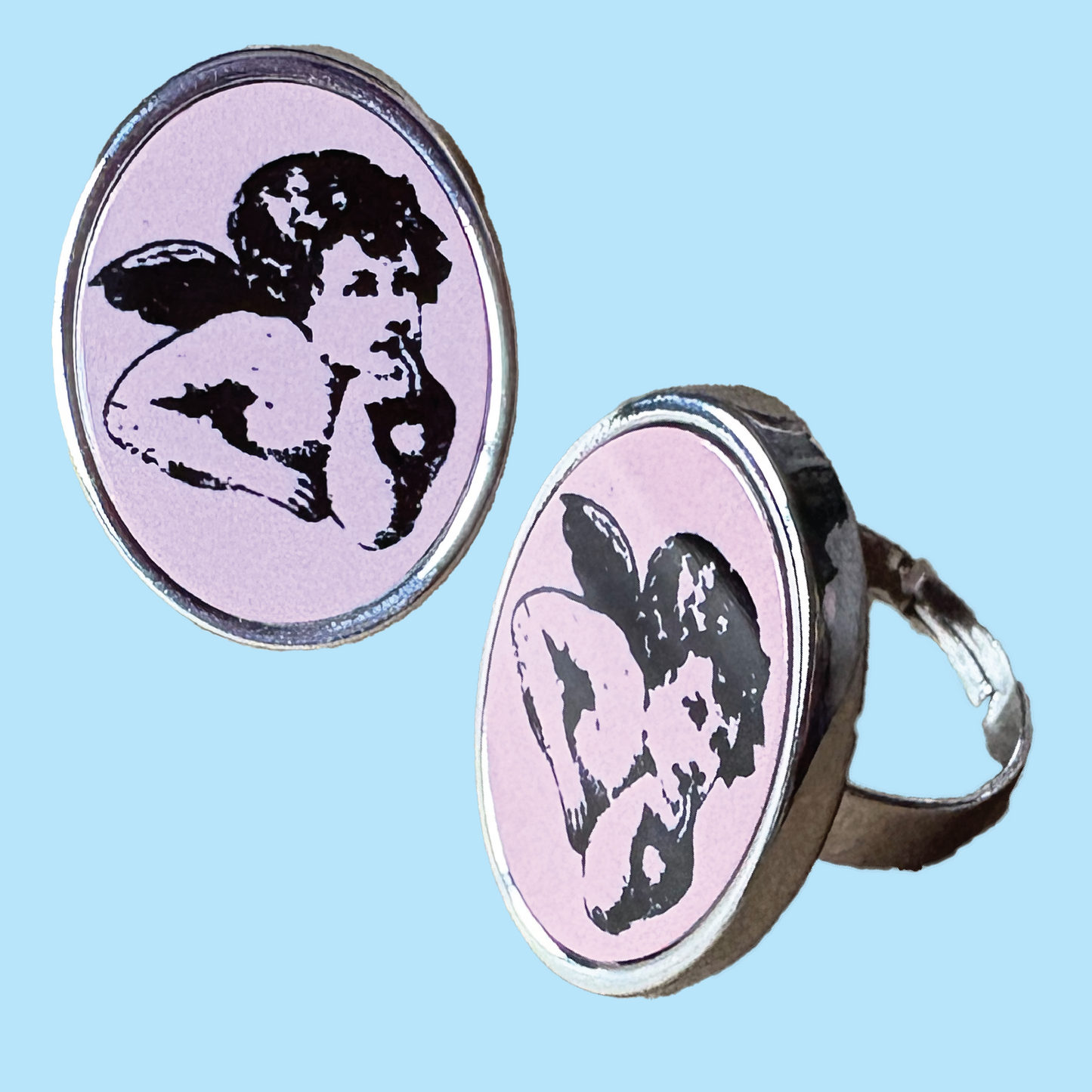 Cherub Angel Statement Ring