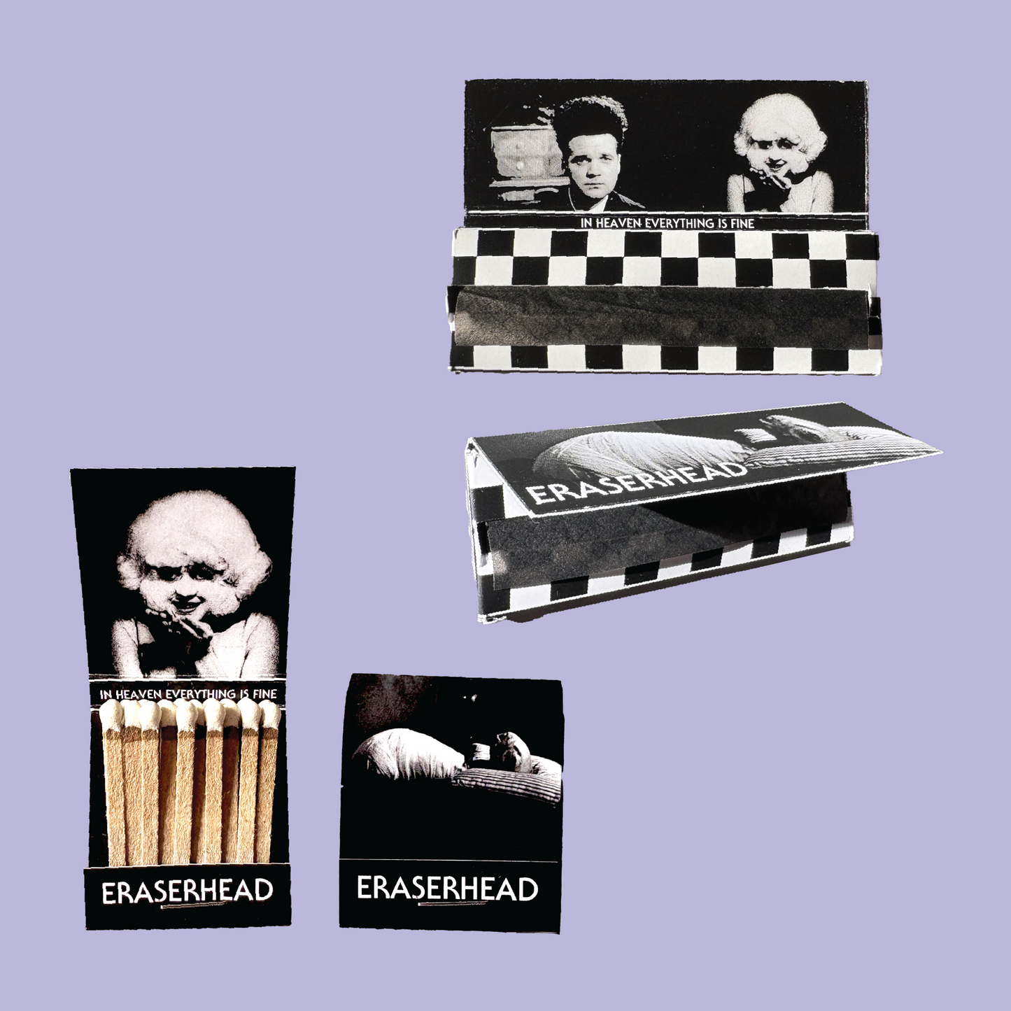 Rolling Paper & Matchbook Set - Eraserhead