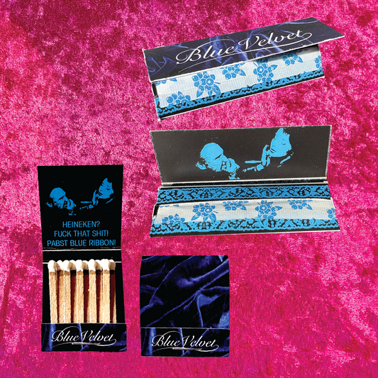 Blue Velvet - Rolling Paper & Matchbook Set