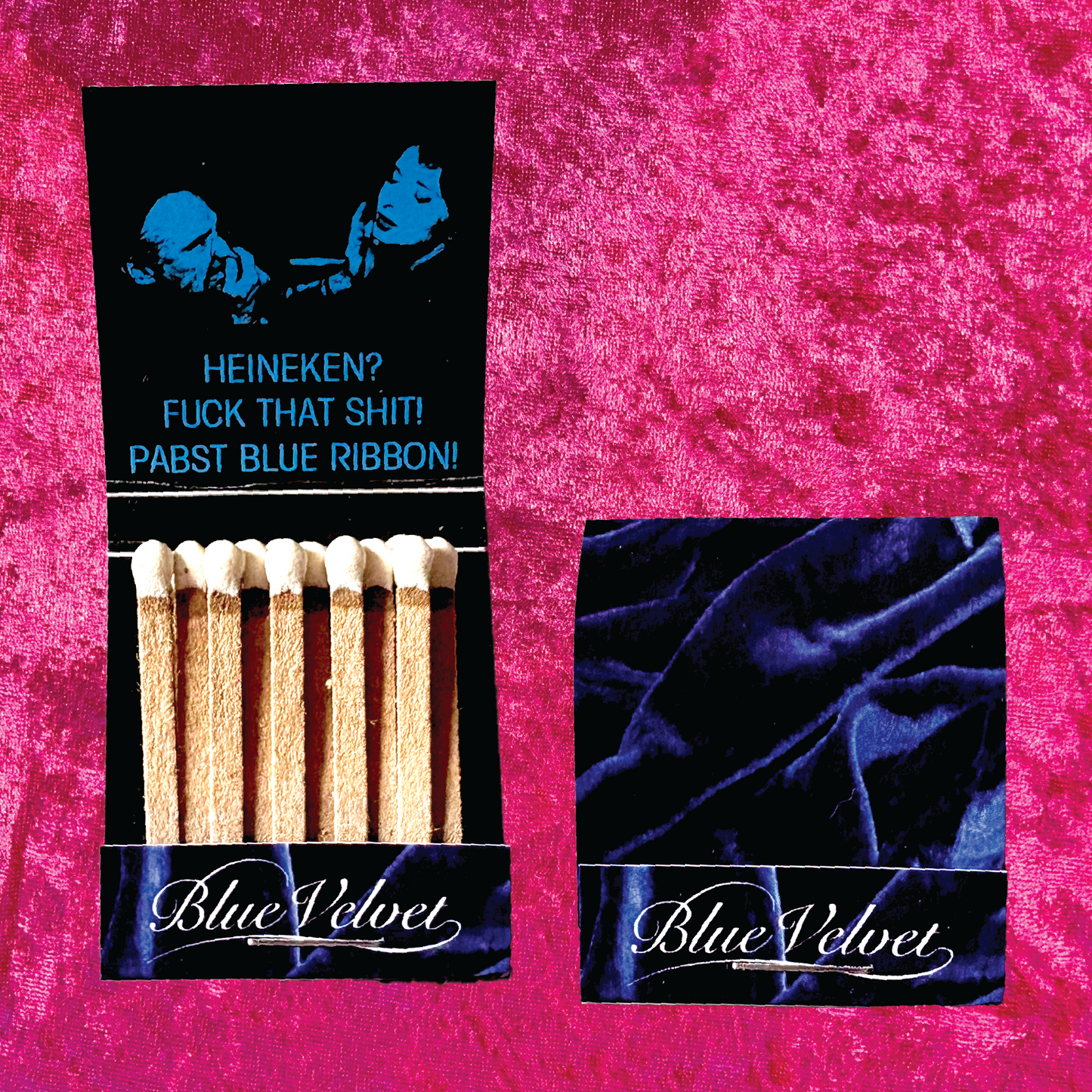 Blue Velvet - Rolling Paper & Matchbook Set