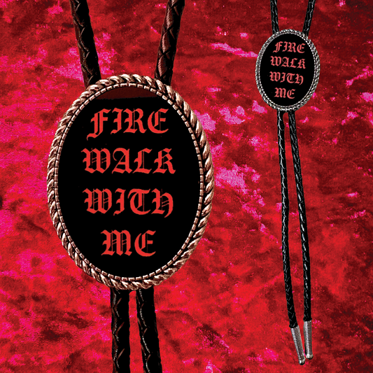 Fire Walk With Me Leather Bolo Tie