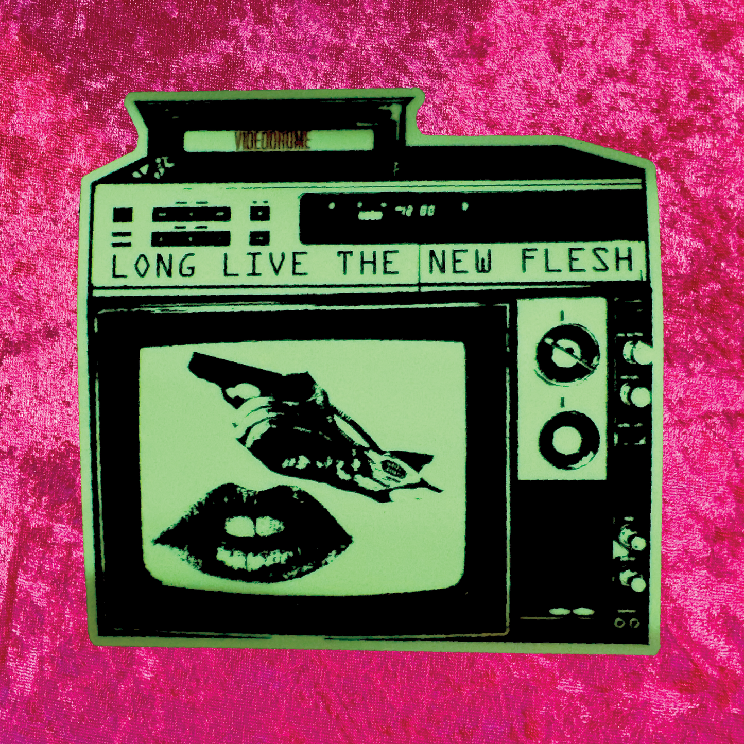 Videodrome Glow In The Dark Sticker