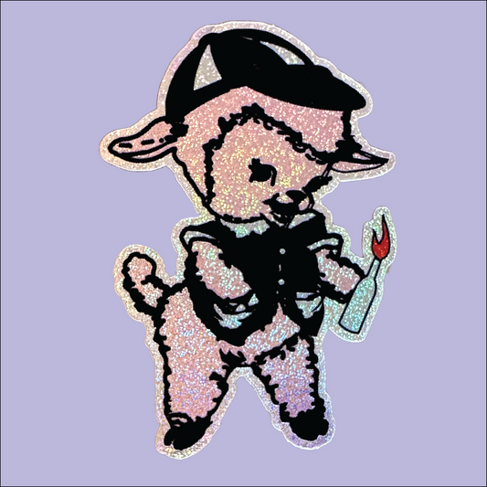 Lil Lamb Pixie Glitter Sticker
