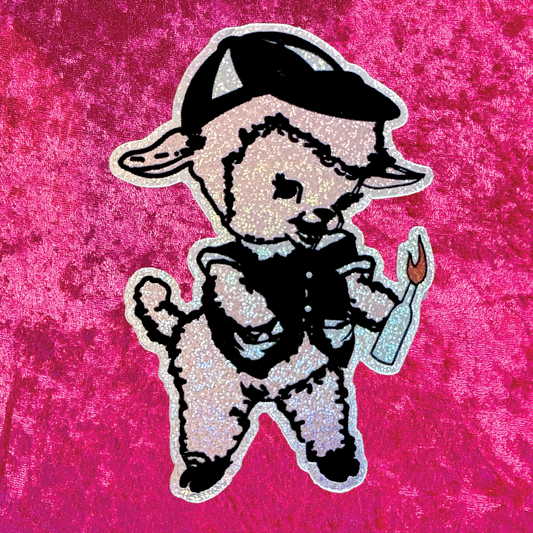 Lil Lamb Pixie Glitter Sticker
