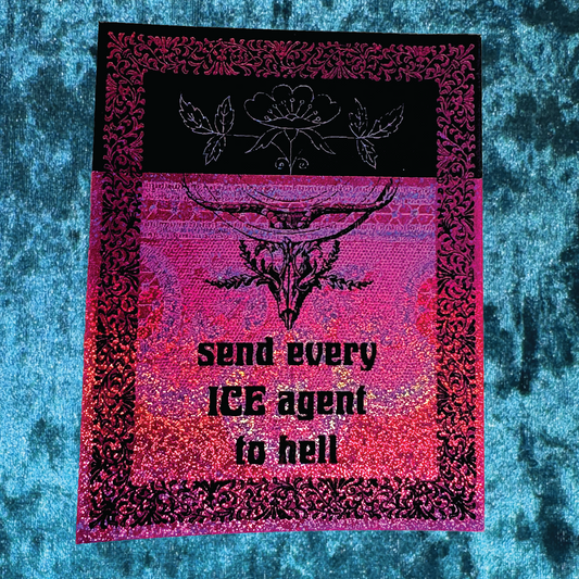 To Hell Pixie Glitter Sticker - Contribute to Carolina's GoFundMe