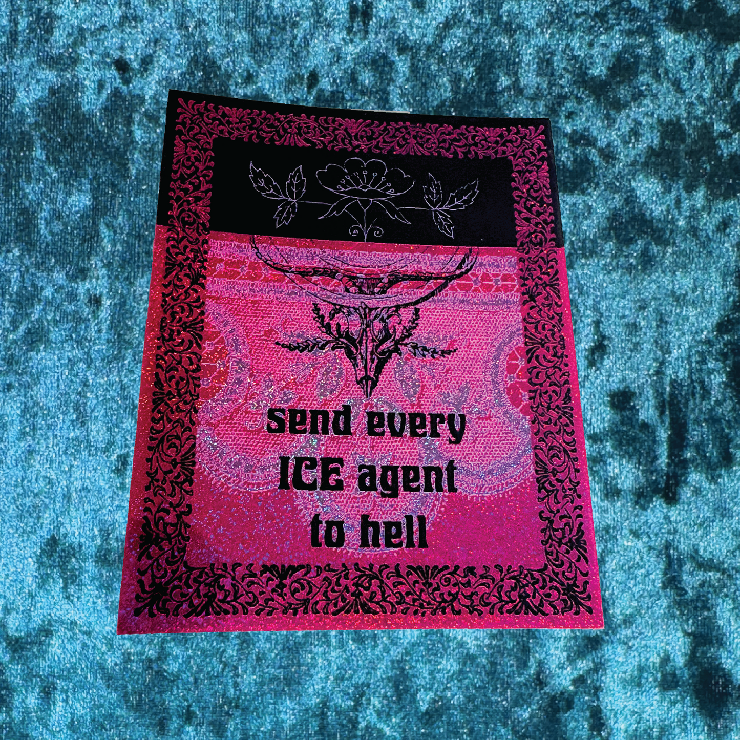 To Hell Pixie Glitter Sticker - Contribute to Carolina's GoFundMe