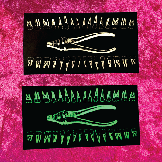 Pulling Teeth Glow in the Dark Sticker