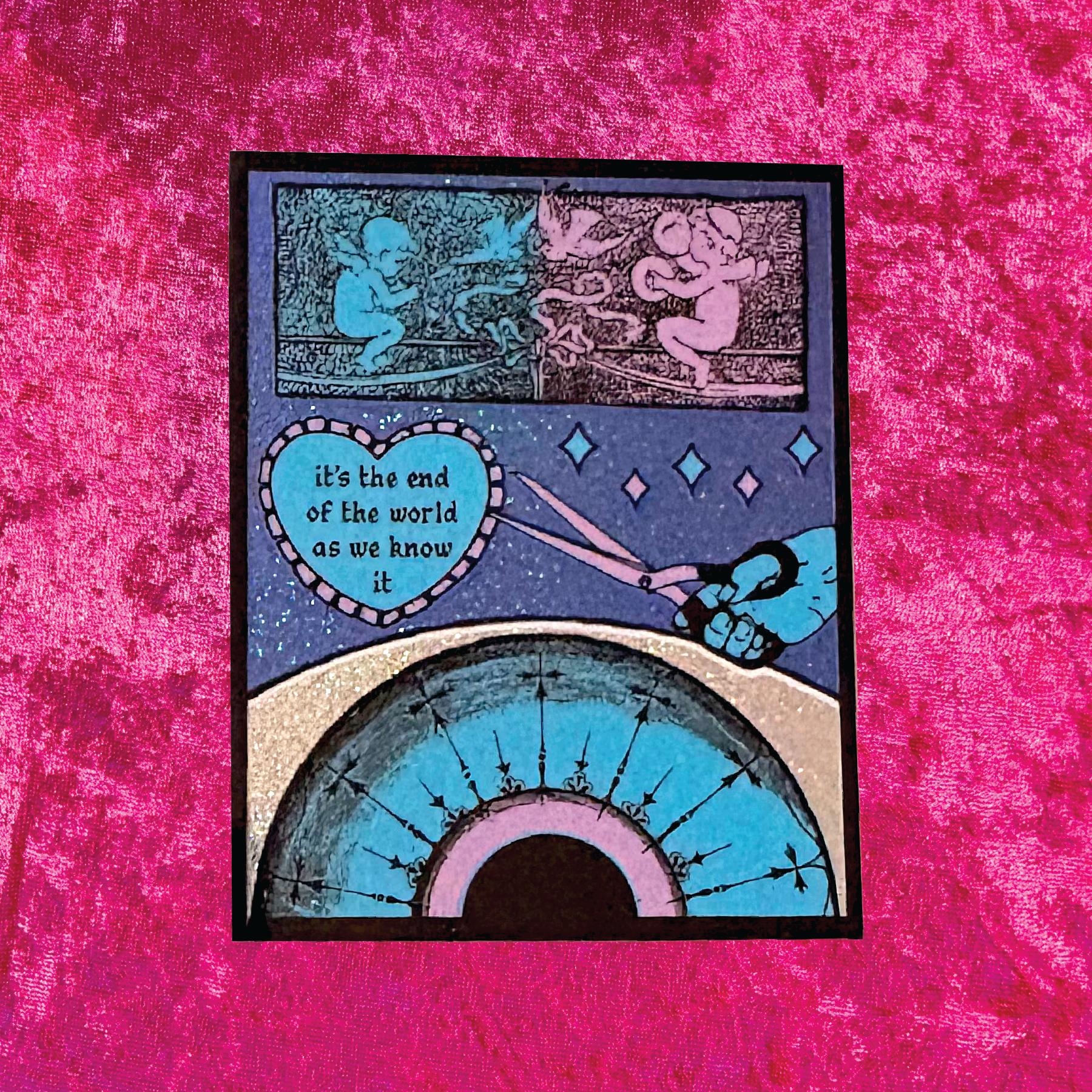 End of the World Pixie Glitter Sticker – Ruby II