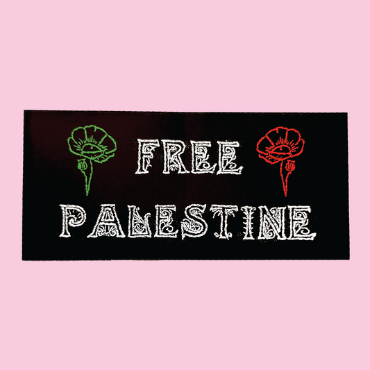 Free Palestine Embroidered Bumper Sticker