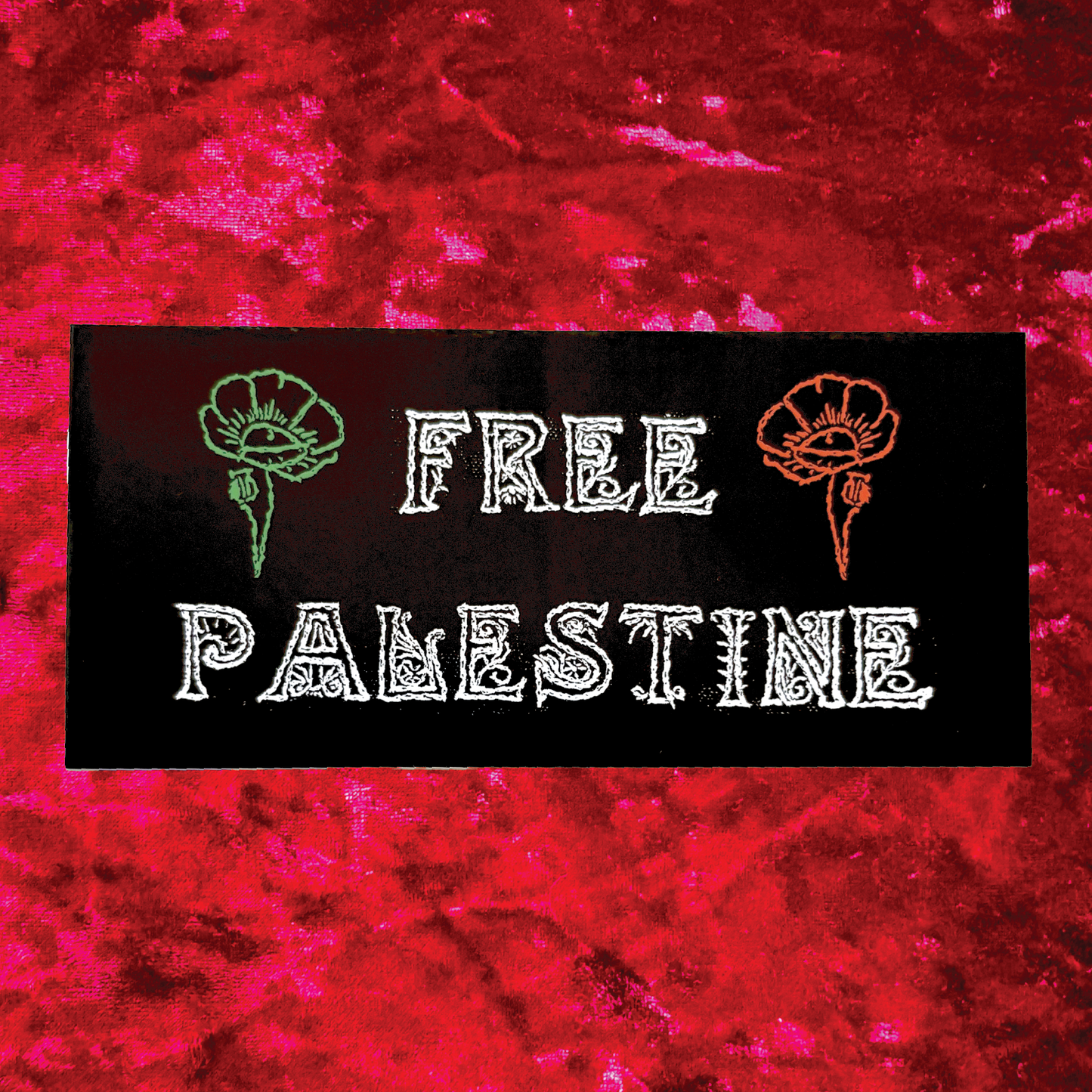 Free Palestine Embroidered Bumper Sticker - Contribute to Hazem & Amani's GoFundMe