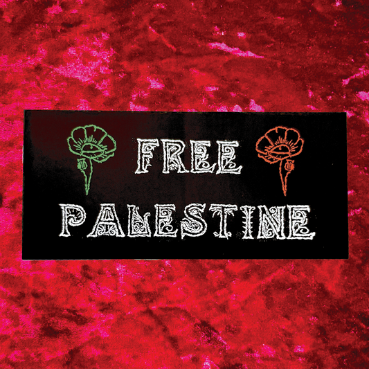 Free Palestine Embroidered Bumper Sticker - Contribute to Hazem & Amani's GoFundMe