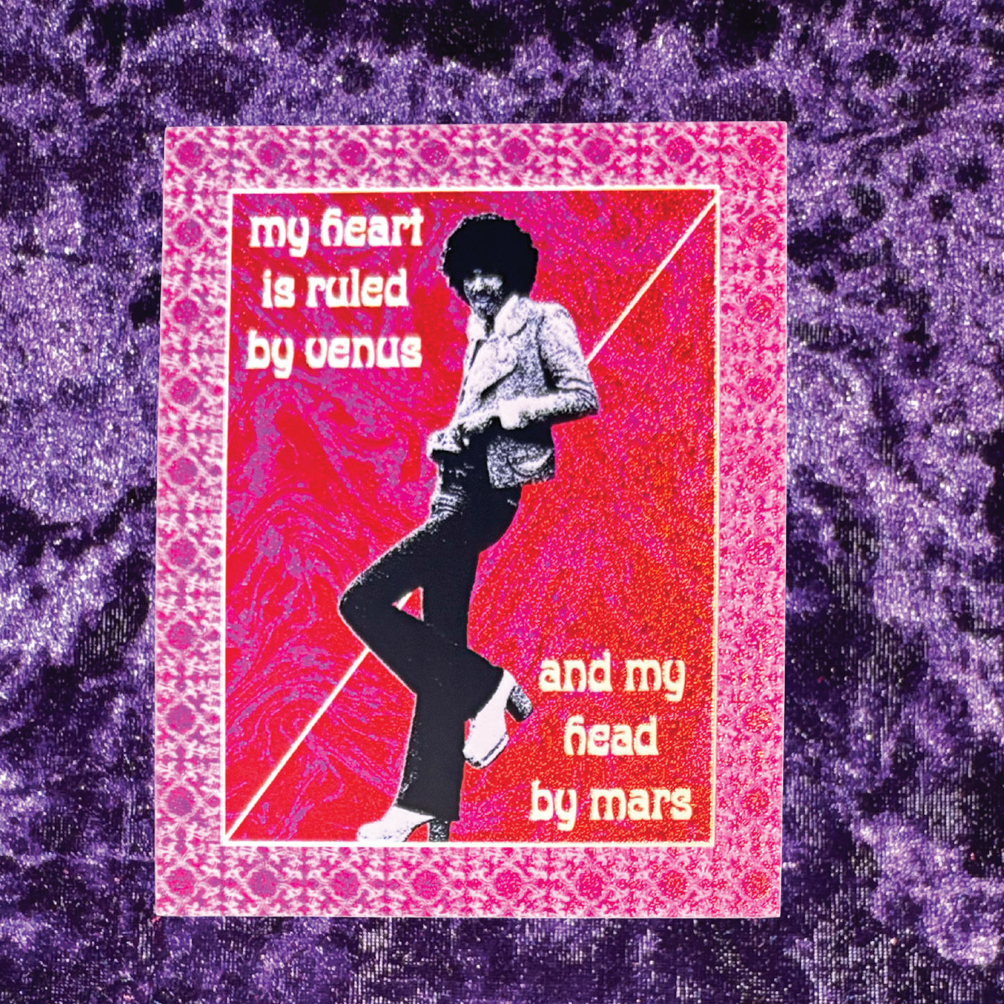 Phil Lynott Thin Lizzy Pixie Glitter Sticker