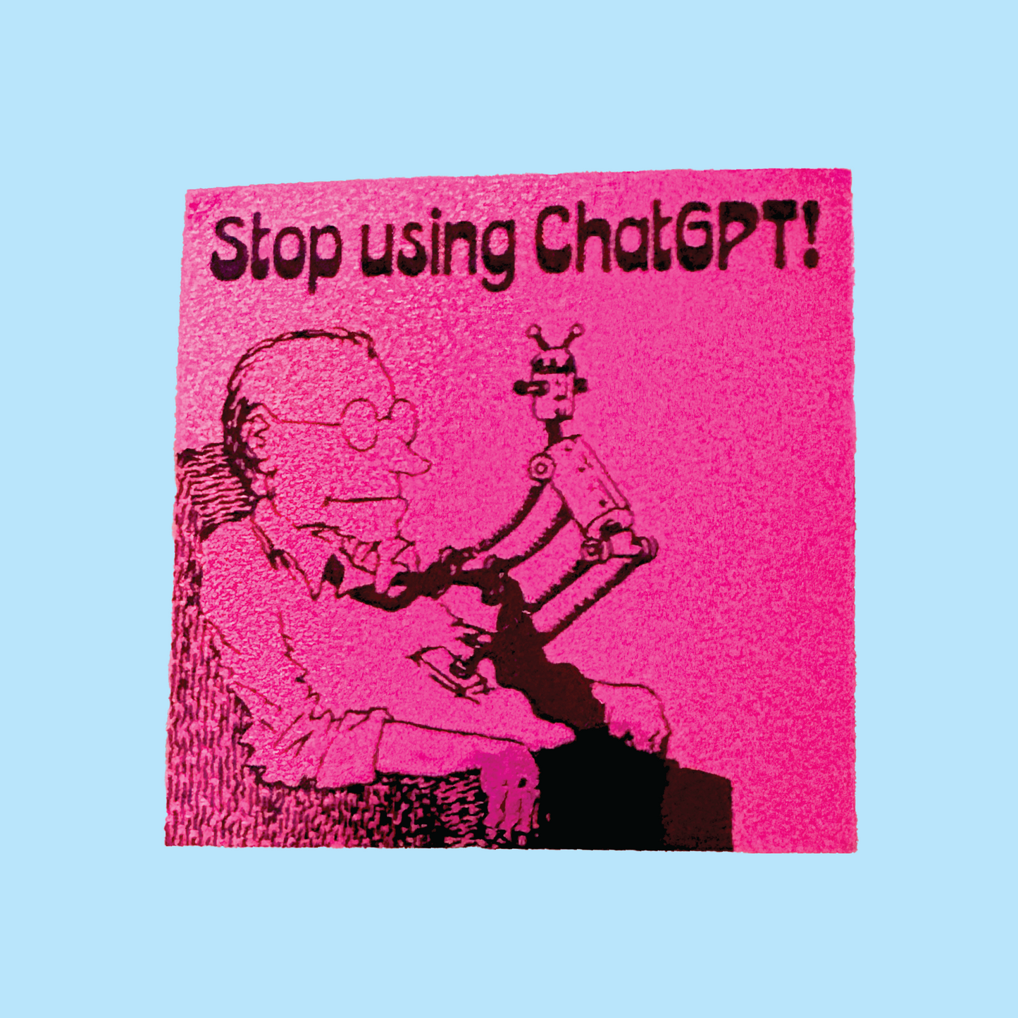 Stop Using ChatGPT Pixie Glitter Sticker