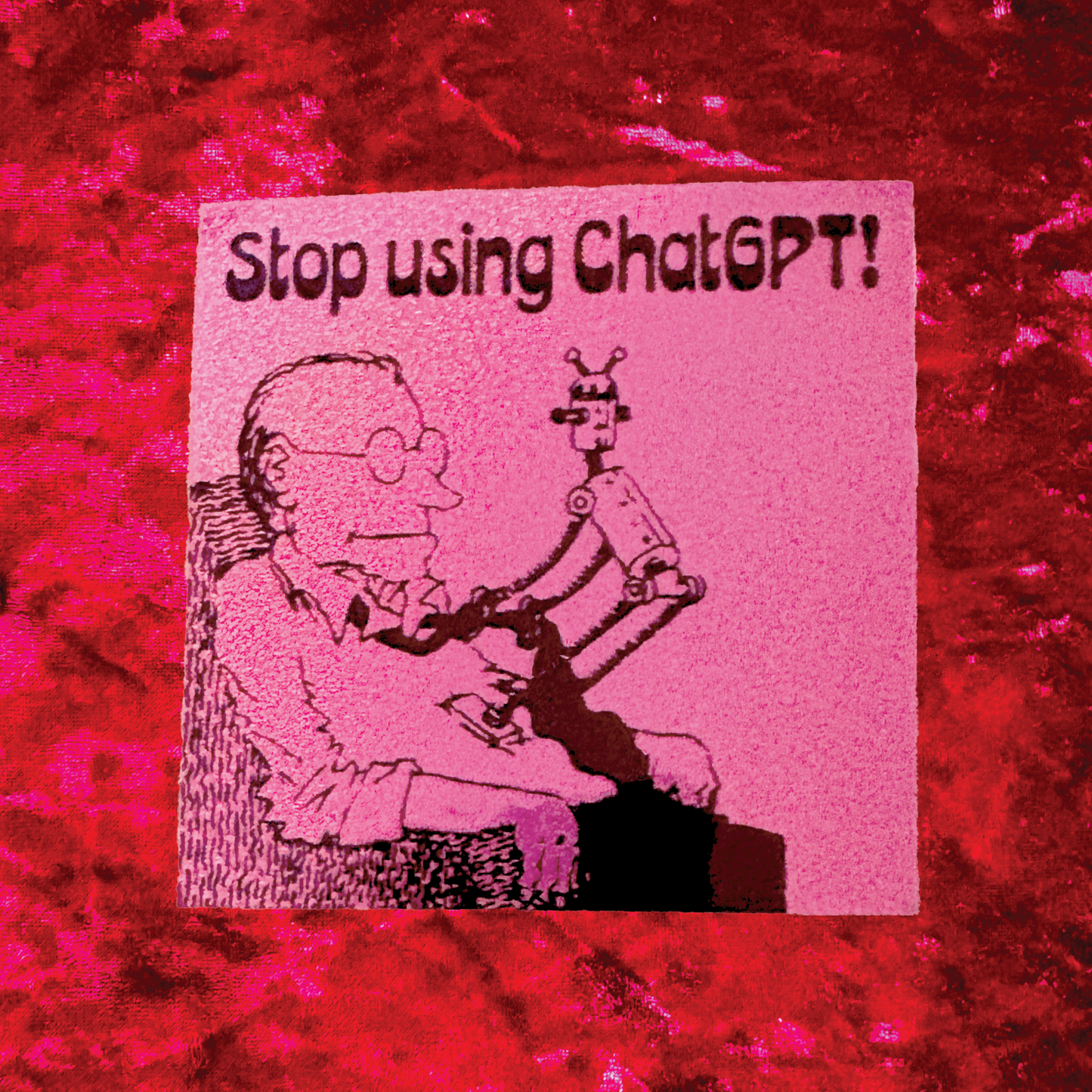 Stop Using ChatGPT Pixie Glitter Sticker