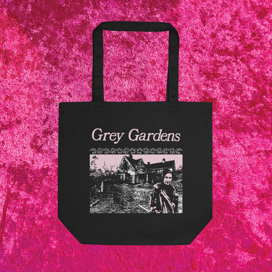 Grey Gardens Black Cotton Tote Bag