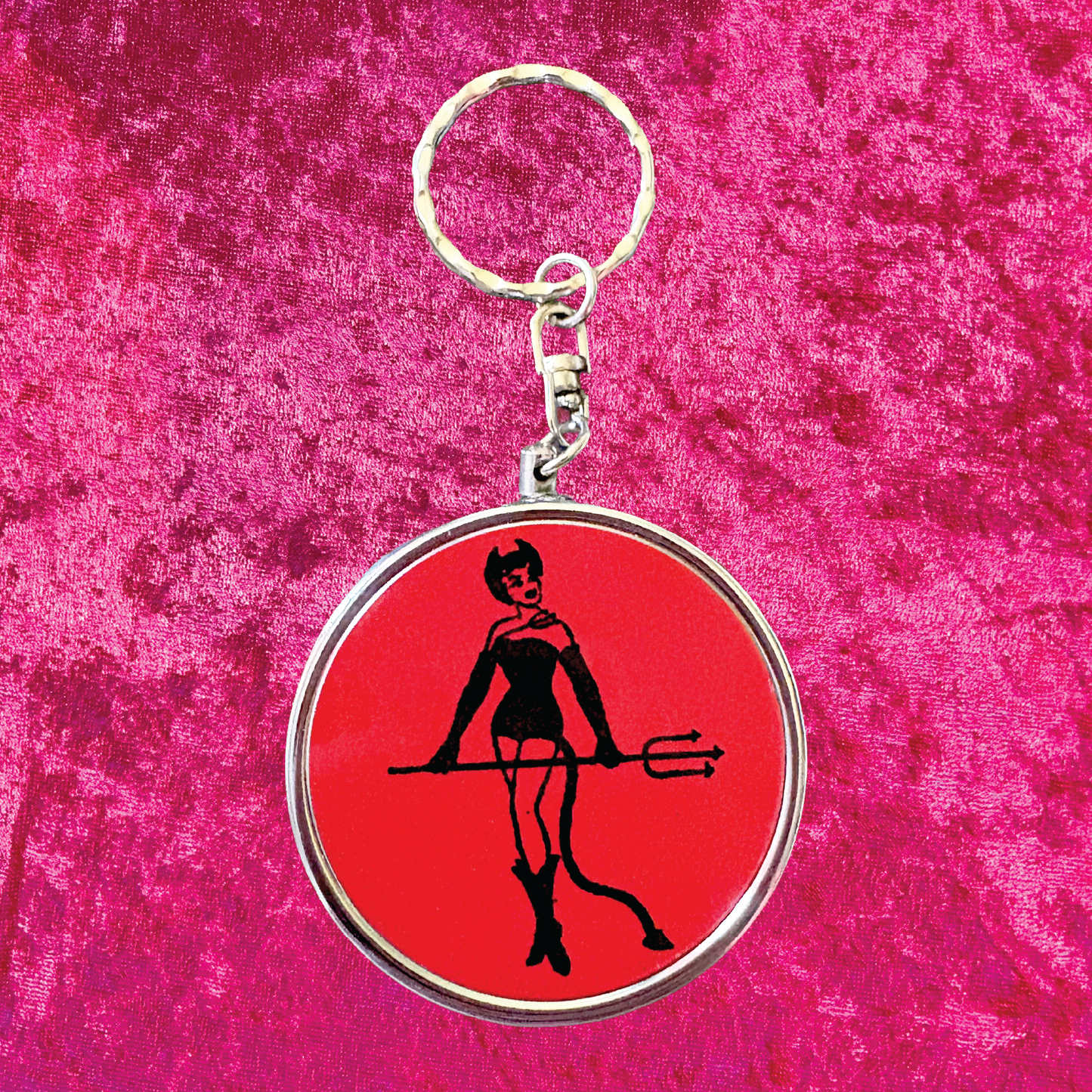 Devil Woman Travel Ashtray Keychain