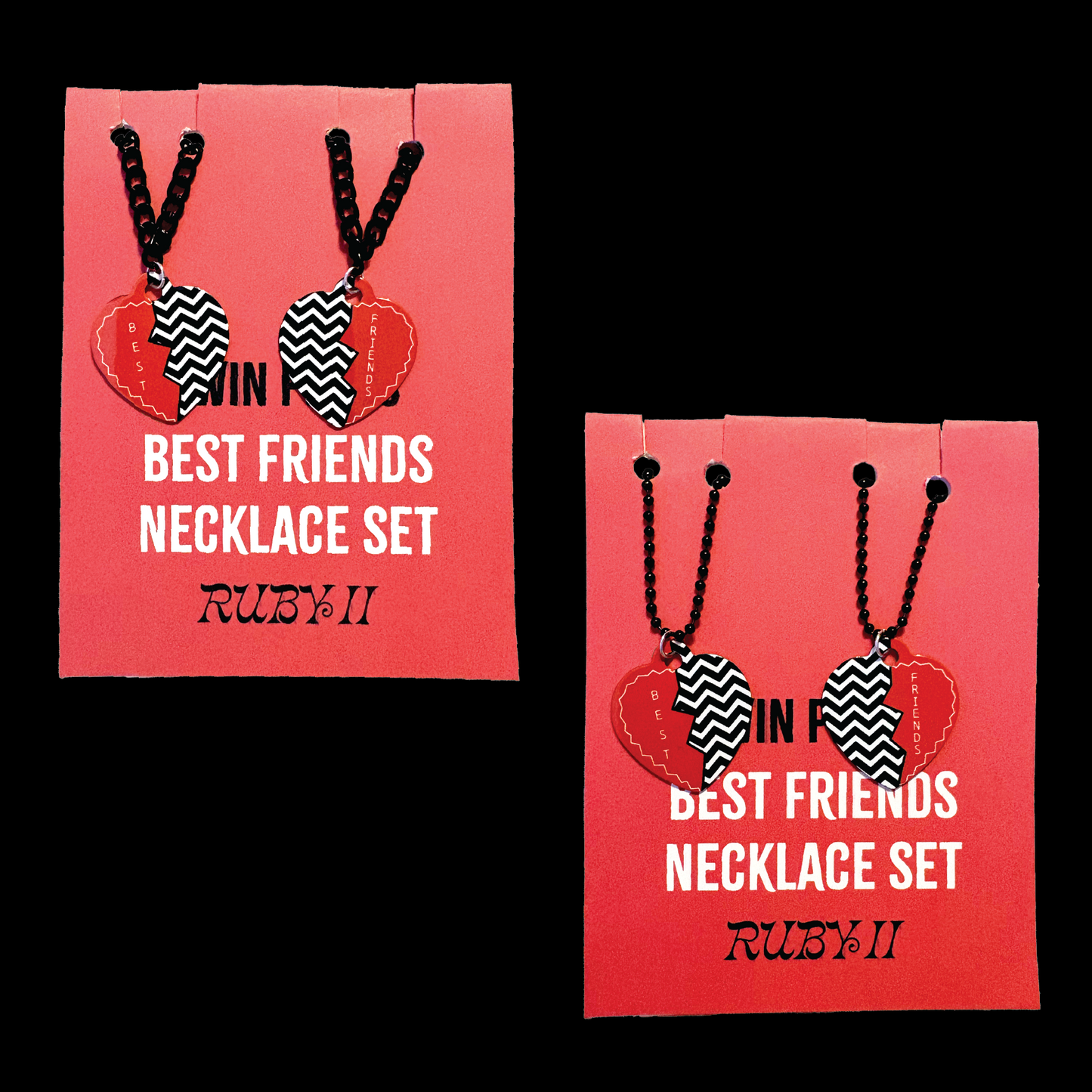 Twin Peaks Best Friends Necklace Set